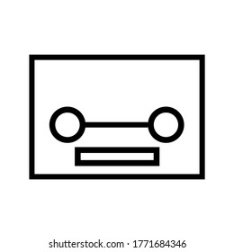 cassette icon or logo isolated sign symbol vector illustration - high quality black style vector icons
