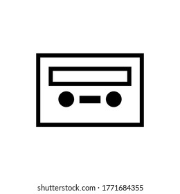 cassette icon or logo isolated sign symbol vector illustration - high quality black style vector icons
