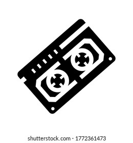 cassette icon or logo isolated sign symbol vector illustration - high quality black style vector icons
