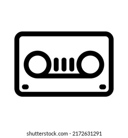 cassette icon or logo isolated sign symbol vector illustration - high quality black style vector icons
