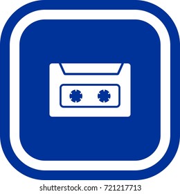 Cassette  icon , sign Square with rounded corners