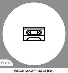 Cassette icon sign vector,Symbol, logo illustration for web and mobile