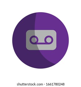 cassette icon simple illustration vector clip art