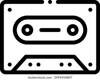 cassette icon. Thin Linear Style Design Isolated On White Background