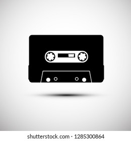 Cassette Icon - Vector Analogue Audio Equipment Symbol