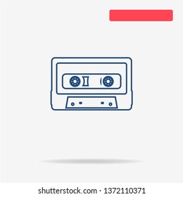 Cassette icon. Vector concept illustration for design.