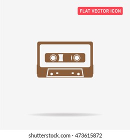 Cassette icon. Vector concept illustration for design.