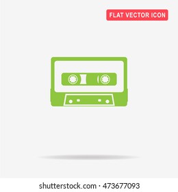 Cassette icon. Vector concept illustration for design.