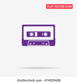 Cassette icon. Vector concept illustration for design.