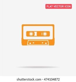 Cassette icon. Vector concept illustration for design.