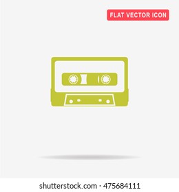 Cassette icon. Vector concept illustration for design.