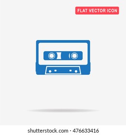 Cassette icon. Vector concept illustration for design.