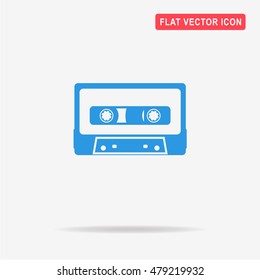 Cassette icon. Vector concept illustration for design.