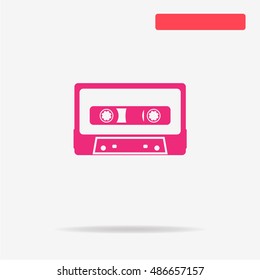 Cassette icon. Vector concept illustration for design.