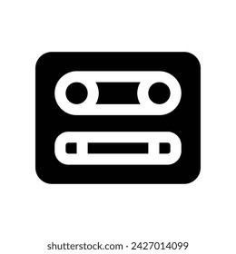 cassette icon. vector glyph icon for your website, mobile, presentation, and logo design.