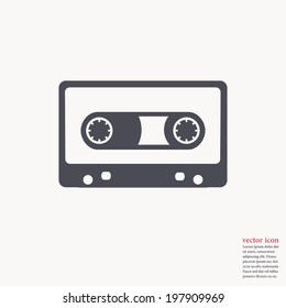 Cassette Icon , Vector Illustration 