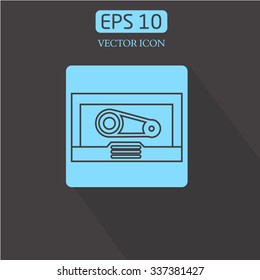 Cassette icon , Vector illustration