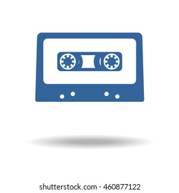 Cassette icon, Vector illustration, Flat icon, One of set web icons. eps 10.