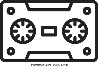 Cassette icon vector image. Can also be used for Physical Fitness. Suitable for mobile apps, web apps and print media.