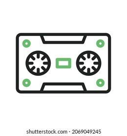 Imagen vectorial de icono de cassette. También se puede usar para Fitness físico. Adecuado para aplicaciones móviles, aplicaciones web y medios impresos.