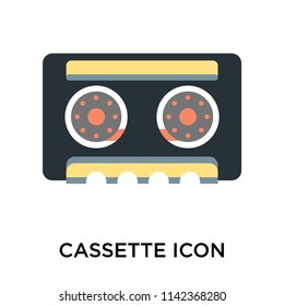 Cassette icon vector isolated on white background for your web and mobile app design, Cassette logo concept