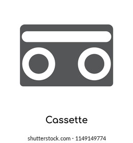 Cassette icon vector isolated on white background for your web and mobile app design, Cassette logo concept