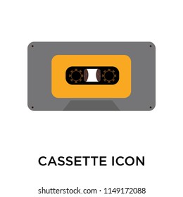 Cassette icon vector isolated on white background for your web and mobile app design, Cassette logo concept