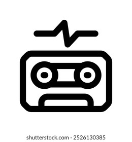 cassette icon. vector line icon for your website, mobile, presentation, and logo design.