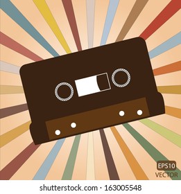 Cassette Icon Vector On Creative Colorful Stock Vector (Royalty Free ...