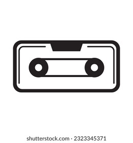 cassette icon vector template illustration logo design