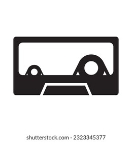 diseño del logotipo de la ilustración de la plantilla del vector de icono de cassette