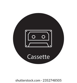 cassette icon vector template illustration logo design