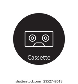 cassette icon vector template illustration logo design