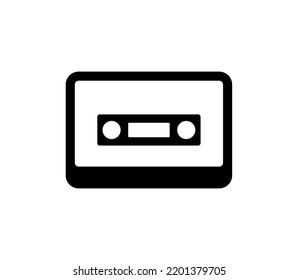 Icono de cassette en estilo vintage. vector de símbolo de música retro.