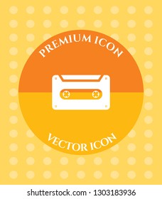 Cassette Icon for Web, Applications, Software & Graphic Designs.