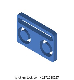 Cassette isometric left top view 3D icon