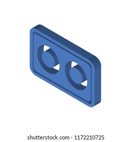 Cassette isometric left top view 3D icon