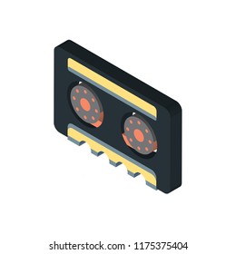 Cassette isometric left top view 3D icon
