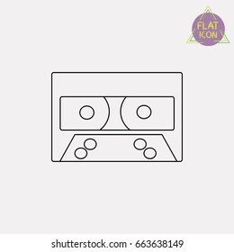 cassette line icon