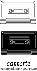 cassette logo with simple line
