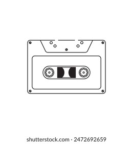 Diseño de símbolo de Vector de logotipo de cassette