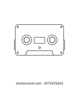 Cassette logo vector symbol design