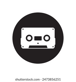 Cassette logo vector symbol design