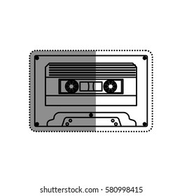 Cassette music device icon vector illustration graphic design