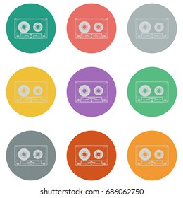 Cassette music old fashion. Retro and vintage technology concept represented by Cassette icon.