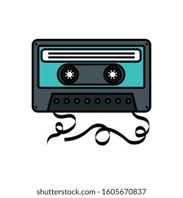 cassette music pop art style icon vector illustration design