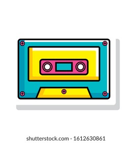 cassette music pop art style icon vector illustration design