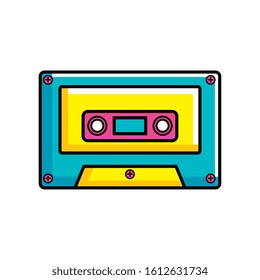 cassette music pop art style icon vector illustration design