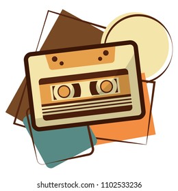 cassette music retro style
