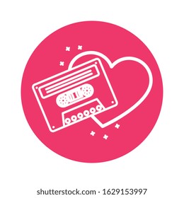 cassette nineties retro isolated icon vector illustration design